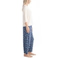 thumbnail image 3 of Goodnight Kiss Women's Fall Fable Pajama Set, Butter Knit 3/4 Sleeve and Capri Pant, Cream/Coffee Mugs, M, 3 of 7