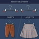 thumbnail image 3 of HWAJAN Perchas para pantalones con clips para mujer, paquete de 20 perchas ajustables resistentes para ahorrar espacio, pantalones antideslizantes, ropa vaquera, pantalones cortos, color negro, 12.0 i, 3 of 5