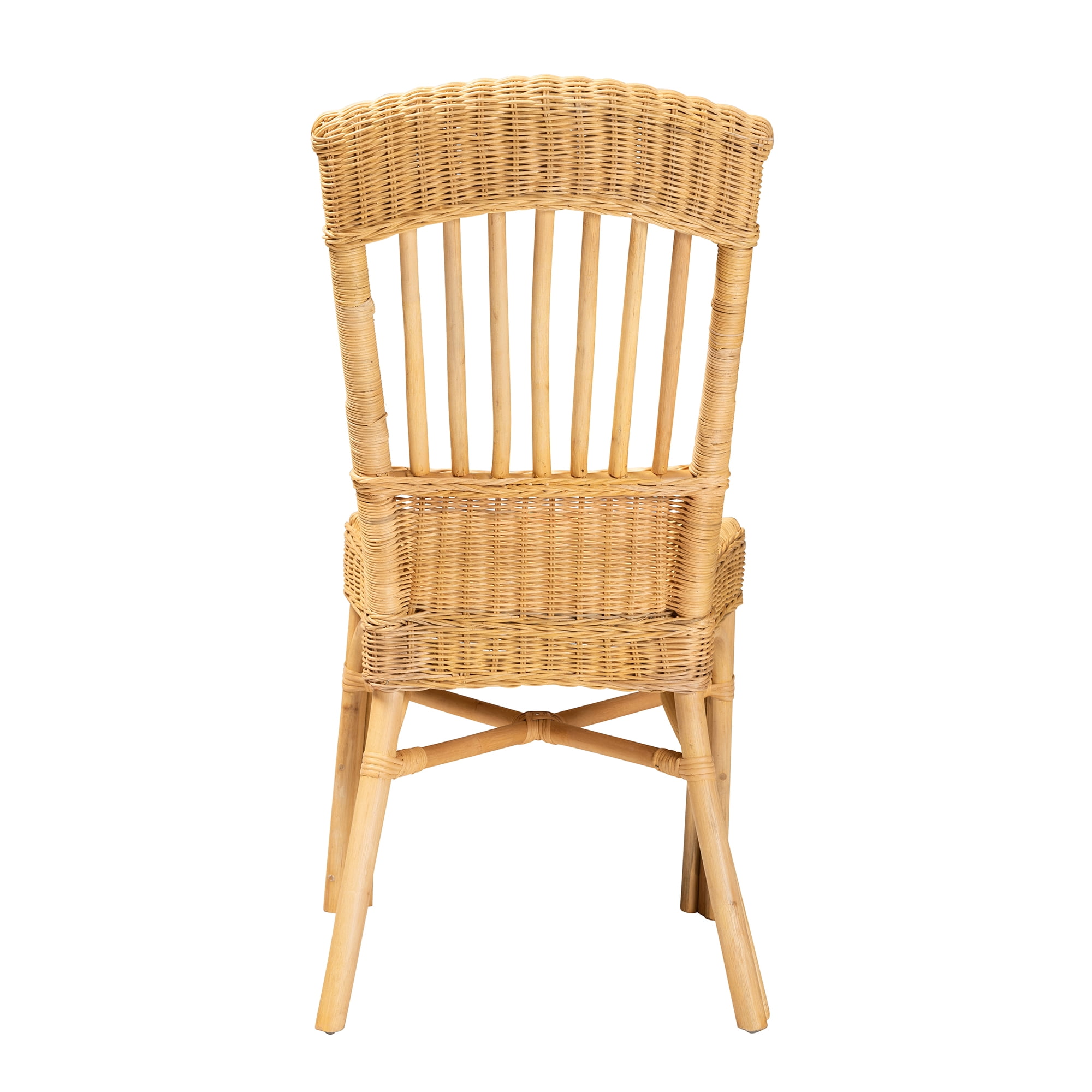 bali & pari Barito Rattan BOHO Dining Chair, Natural Brown