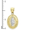 thumbnail image 4 of 14k Real Solid Gold Dainty Virgin Mary Pendant with Filagree Detail, Catholic Jewelry for Her, 4 of 5