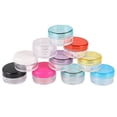 thumbnail image 1 of Envases de plástico para crema, frascos vacíos para almacenamiento de cosméticos, 22 Uds., 5g, colores surtidos Rojo Verde, 1 of 5