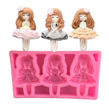

JULYING Chocolate Candy Sugar Craft for Creative Princess Paste Mold Cake Decorating Tools Art Silicone Soap Mold Gift for Bakin