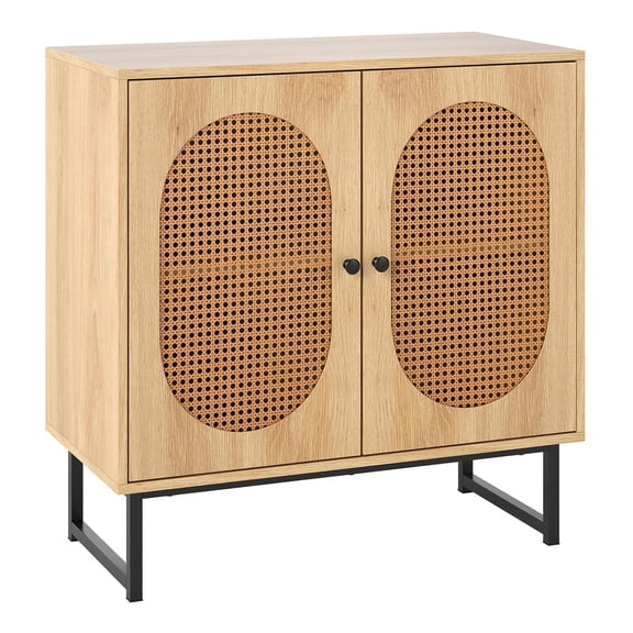 Kadyn Sideboard Buffet Cabinet with 2 Doors and Adjustable Shelf, Kitchen Buffet Cabinet for Dining Room, Kicthen, Living Room, Restaurant, Natural