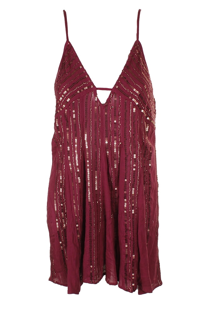 free people maroon dress