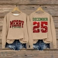 thumbnail image 3 of Joyeux Noël Décembre 25 Chandails en Molleton pour Femmes 2025 Manches Longues Col Rond Vacances de Noël Chandail Graphique, 3 of 4