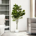 thumbnail image 5 of 48 inches Artificial Fiddle Leaf Fig Tree in Plastic Nursery Pot, 5 of 5