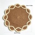 thumbnail image 3 of PONPRNGY 1Pc Rattan Paper Place Mats Farmhouse Wicker Printed Paper Place Mats for Dinner Plates Woven Pattern Round Table Mats for Dining Wedding, 3 of 6