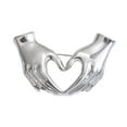 thumbnail image 3 of Broche de Corazón Fernando Insignia Decoración de Atuendos Joyería de Moda Plata, 3 of 8