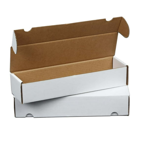 PIT66 10 Storage Boxes LOT 800 Count Ct Sports Cards Trading White Max Pro Shipping Corrugated Paper Box
