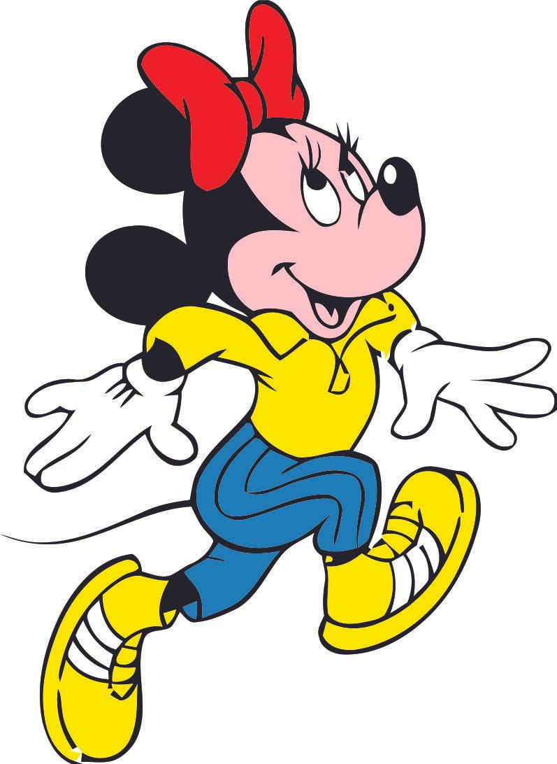 Minnie Mouse Girl Cartoon Characters Tv Show Toddler Toddlers Baby Boy Girl Nursery Design Wall Decals For Bedroom Children S Vinyls Kids Vinyl Art Decal Walls Rooms Size x12 Inch Walmart Com