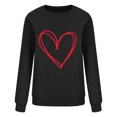 thumbnail image 4 of gakvbuo Valentine Day Shirt For Women Trendy Long Sleeve Tunic Tops Cute Love Hearts Graphic Tees Round Neck Casual Funny Shirts Tops Blouse Pullover Tops, 4 of 5