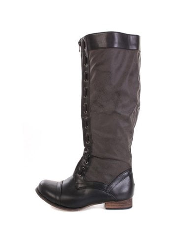 distressed riding boots