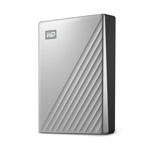 WD 6TB My Passport Ultra for Mac Silver, Portable External Hard Drive, Backup Software with Defense Against ransomware, and Password Protection, USB-C and USB 3.1 - WDBGKC0060BSL-WESN