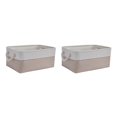 thumbnail image 4 of maskred Sac de Rangement Robuste et Durable pour Espace Bien Organisé Boîte de Rangement Pliable avec Poignée Coton Multifonctionnel Riz + Blanc 2Set, 4 of 6