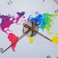 thumbnail image 3 of Juego de Manecillas y movimientos de reloj de pared grande BLESIY Movimiento del reloj Plata, 3 of 7
