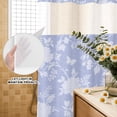 thumbnail image 4 of No Hook Shower Curtain, Spring Floral Shower Curtains for Bathroom with See Through Top Window, Country Farmhouse Flower Texture Purple Waterproof & Washable Bath Curtain Stall 48"x72", 4 of 9