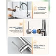 thumbnail image 5 of Wowow Brushed Nickel Single-Handle Pull-Down Sprayer Kitchen Faucet Stainless Steel with ‎Deck Mount, 5 of 7