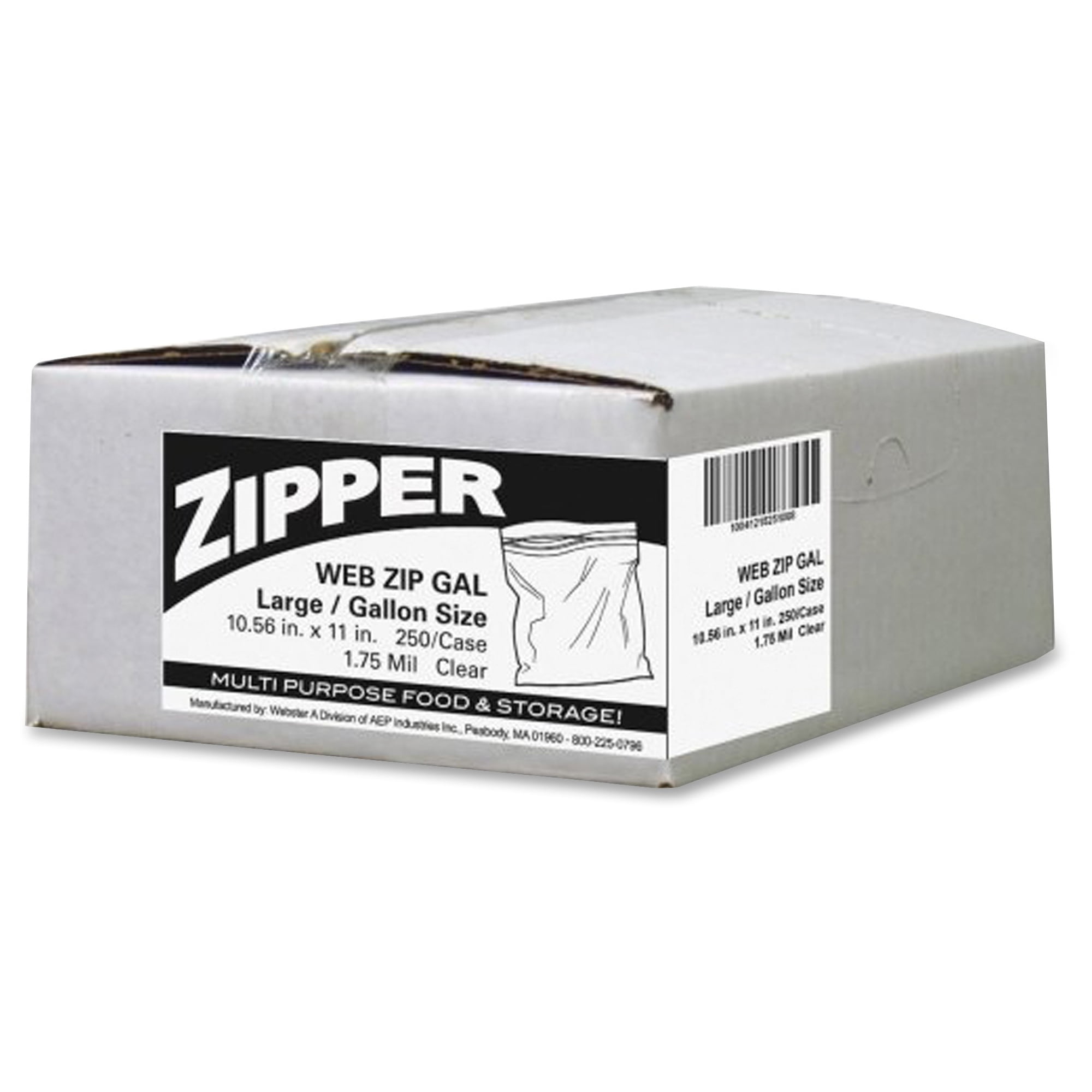 ster Zipper Storage Bags 1.75 Mil [44 Micron] Thickness Clear Plastic 250/carton