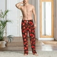 thumbnail image 5 of Uemuo Tomato Pattern Men's Wide Leg Palazzo Lounge Pants with Pockets Light Weight Loose Comfy Casual Pajama Pants-X-Large, 5 of 9