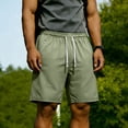 thumbnail image 2 of Afuyipoi ​Men's Performance Athletic Shorts with Zipper Pockets, 4-Way Stretch Quick Dry Training Shorts, Elastic Waist Gym Shorts for Workout and Running Green Size L, 2 of 8