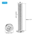 thumbnail image 2 of Unique Bargains Round Head Phillips Screws, 4 Pack M8-1.25 x 45mm 304 Stainless Steel 18-8 Full Thread, 2 of 7