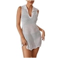thumbnail image 1 of Traje de Baño de Bikini de Mujer de Punto de la Playa Abrigo de Poliéster, Manga Larga Cubierta para Bikini Y Traje de Baño, Moda Casual, 1 of 7