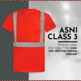 thumbnail image 3 of North 15 High-Visibility Reflective Safety Short Sleeve Red Safety T-Shirt with Moisture Wicking Mesh-6675-2XL, 3 of 9