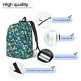 thumbnail image 3 of Disketp Floral print Canvas Backpack Lightweight Travel Daypack Student Rucksack Laptop Backpack-, 3 of 5
