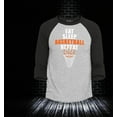 thumbnail image 2 of Shop4Ever Men's Eat Sleep Basketball Repeat Raglan Baseball Shirt XX-Large Heather Grey/Black, 2 of 4