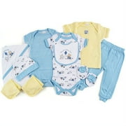 10-Piece Deluxe Bath & Combed Cotton Layette Set, Light Blue
