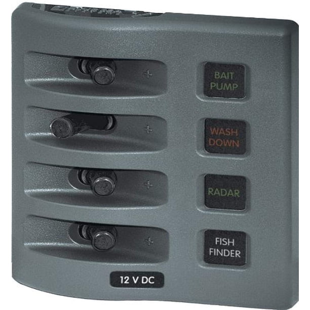Panel de fusibles Blue Sea Systems 4304 WD DC 12 V 4 posiciones
