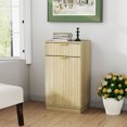 thumbnail image 2 of S-HOME10-Gallon Woodgrain Tilt-Out Trash Can Cabinet with Oak Finish and Wave-Textured Drawer for Kitchen and Bath Organization, 2 of 14