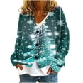 thumbnail image 2 of Deal of the Week Ofreoo Women‘s Christmas Printed CasualCardigan ButtonFashion Jacket Tops Coat Cardigan Sweaters for Women Lightweight, 2 of 5