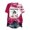 AB49 Hot Pink, variant on Womens Halloween Short Sleeve T Shirts Pumpkin Ghost Print Crewneck Graphic Tops Trendy Ladies Halloween Theme Party Clothes Red Size S
