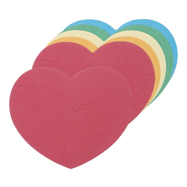 Uxcell 150Pcs Recortes de papel en forma de corazón de 3" en varios colores para el Día de San Valentín en el tablón de anuncios del aula Azul Verde Rojo