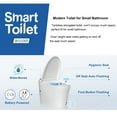 thumbnail image 4 of R&T W5100S Smart Toilet Tankless Auto Flush 1.28-GPF Battery Operated Elongated One-Piece Rimless Ceramic, 4 of 12
