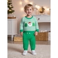 thumbnail image 6 of BemeyourBBs Boy Christmas Outfits Santa Embroidery Long Sleeve Pullover + Pants, 6 of 9