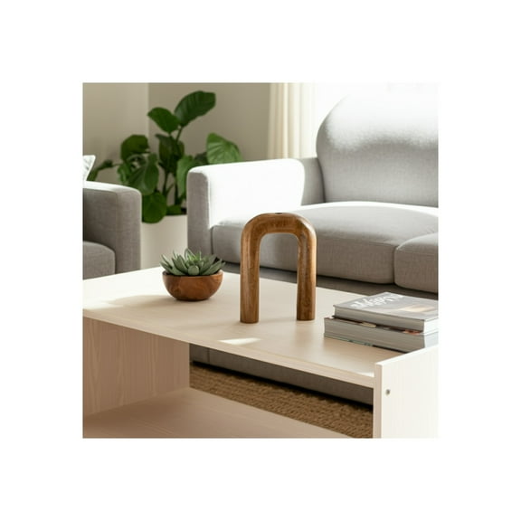 Wood Vase Mango Wood Arch Shape Modern Minimalist Design