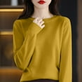 thumbnail image 2 of Bovemsi Womens Sweaters Cozy For Women Knit Crew Neck Long Sleeve Soft Pullover Sweater 4.4 Out Of 5 10 Ratings : 5.99 Business Casual Sweaters, 2 of 4