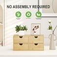 thumbnail image 5 of Bamboo Desk Organizer with Drawers - Small Desktop Countertop Mini Tabletop Storage Container - No Assembly Required, 5 of 12