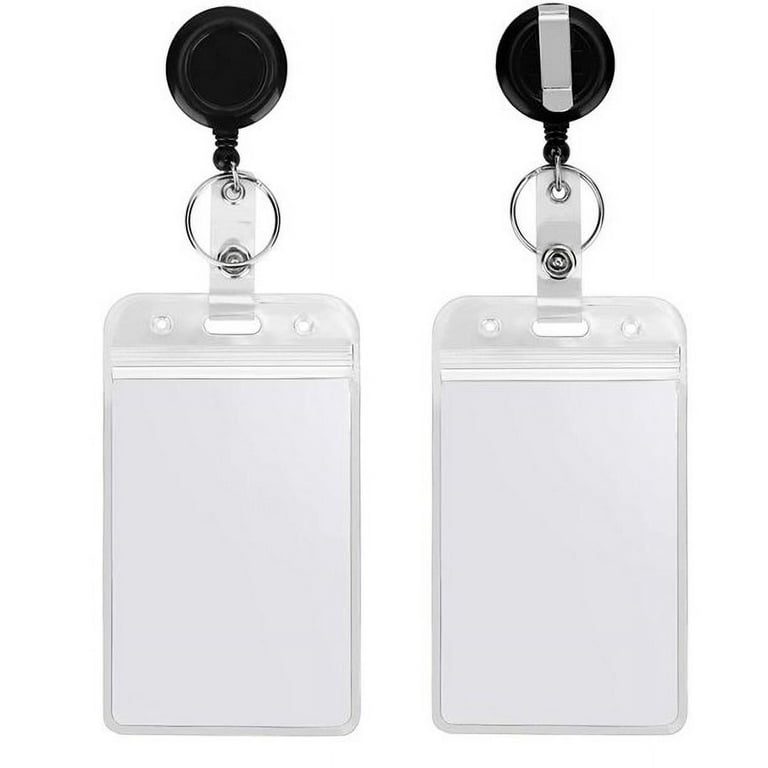 2 Pack Lanyard with id Holders lanyards with Retractable Badge
