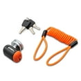 thumbnail image 1 of Daytona Bike Disc Lock 13mm Diameter Shaft Keyway Shutter Spiral Cable Included Stronger Disc Lock 94883, 1 of 5
