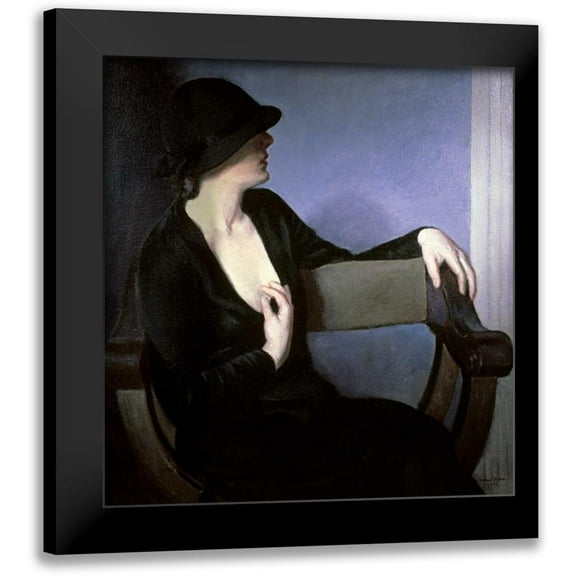 Gutmann, Bernhard 12x13 Black Modern Framed Museum Art Print Titled - Woman In Black
