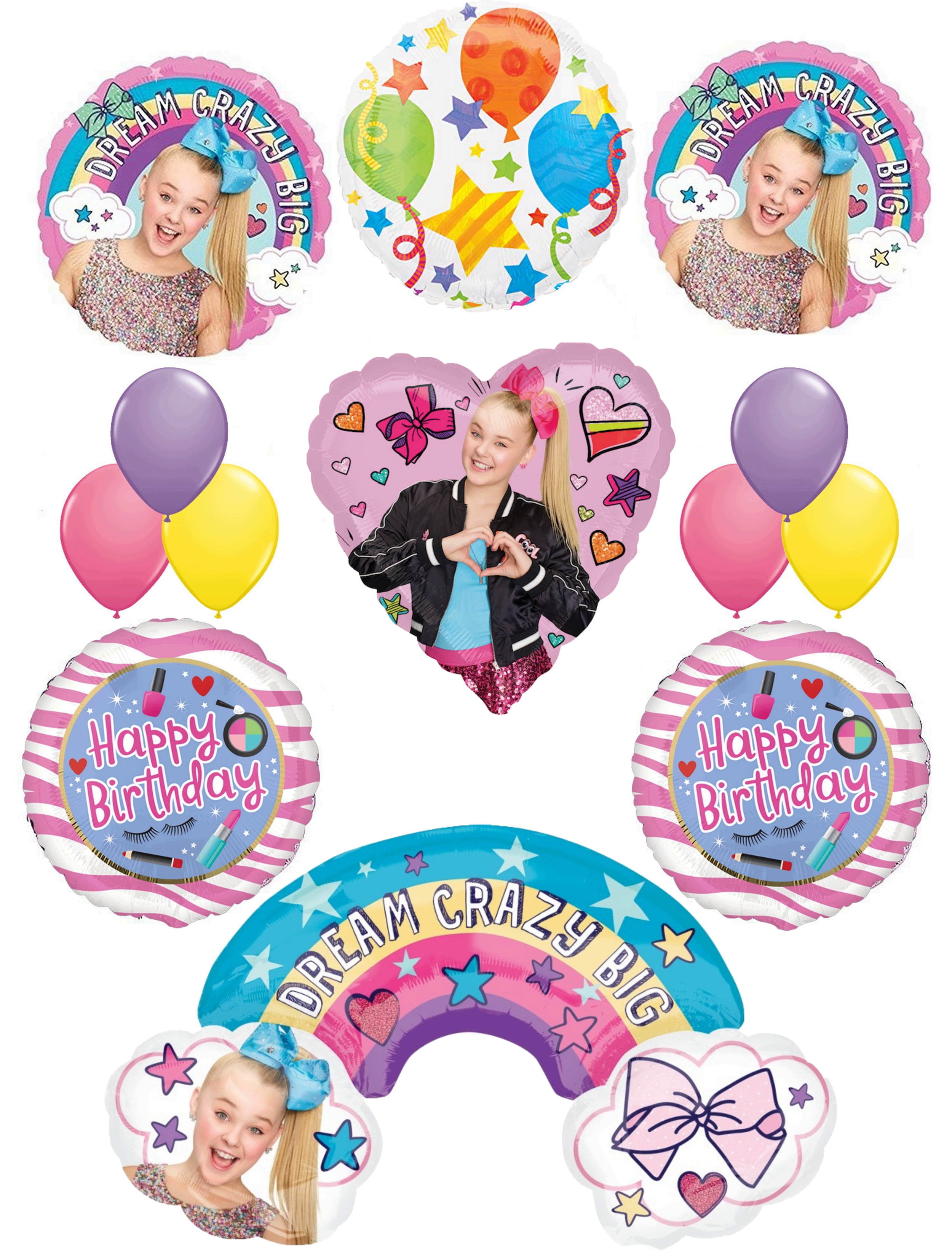 for 8 Year Old JoJo Siwa 8th Birthday Party Large Decoration Balloon Bundle 