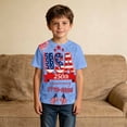 thumbnail image 2 of WEIGFI Child Toddler Boys T-Shirts Independence Day Patriotic Graphic Playwear Crew Neck Short Sleeve Relaxed Fit Outdoor Lightweight Summer Casual Daily Wear Funny Vacation Top,Light Blue,3-4 Years, 2 of 4