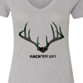 thumbnail image 4 of Inktastic Rack 'em Up in Camo Women's V-Neck T-Shirt, 4 of 5
