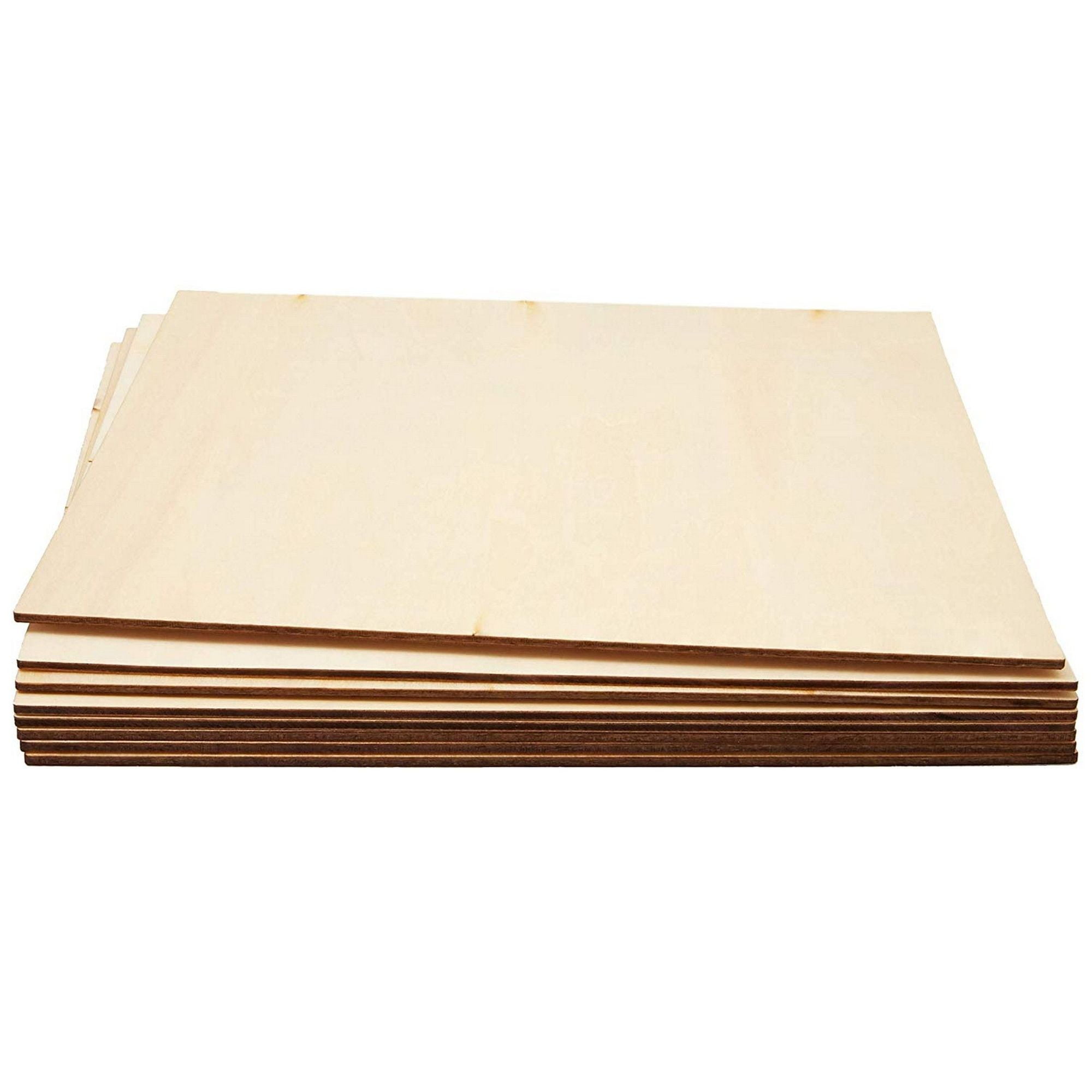 Bright Creations 8-Pack Square Basswood Plywood Thin Sheets for Wood Burning 10 Inches