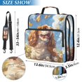 thumbnail image 3 of Haosy 3 Ring Zipper Binder with Shoulder Strap Waterproof Trapper Keeper 2 Inch D-Ring 500 Sheets Capacity, Beagle Dog and Butterfly, 3 of 8