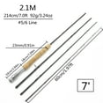 thumbnail image 3 of 2.1M 2.4M 2.7M UltraLight 4 Sections Fly Fishing Rods LW 5/6 Fast Action Freshwater Fly Rods for Trout Salmon Goods for Fishing, 3 of 7