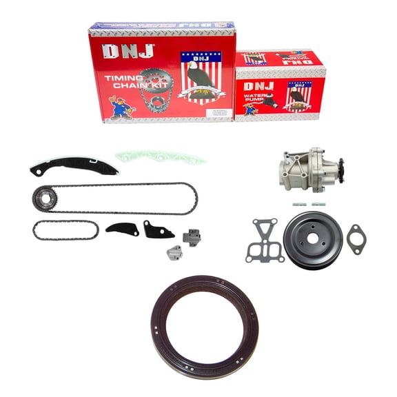 DNJ TK1170WP Timing Chain Kit with Water Pump Fits Cars & Trucks 13-16 Dodge 2.0L L4 DOHC 16V